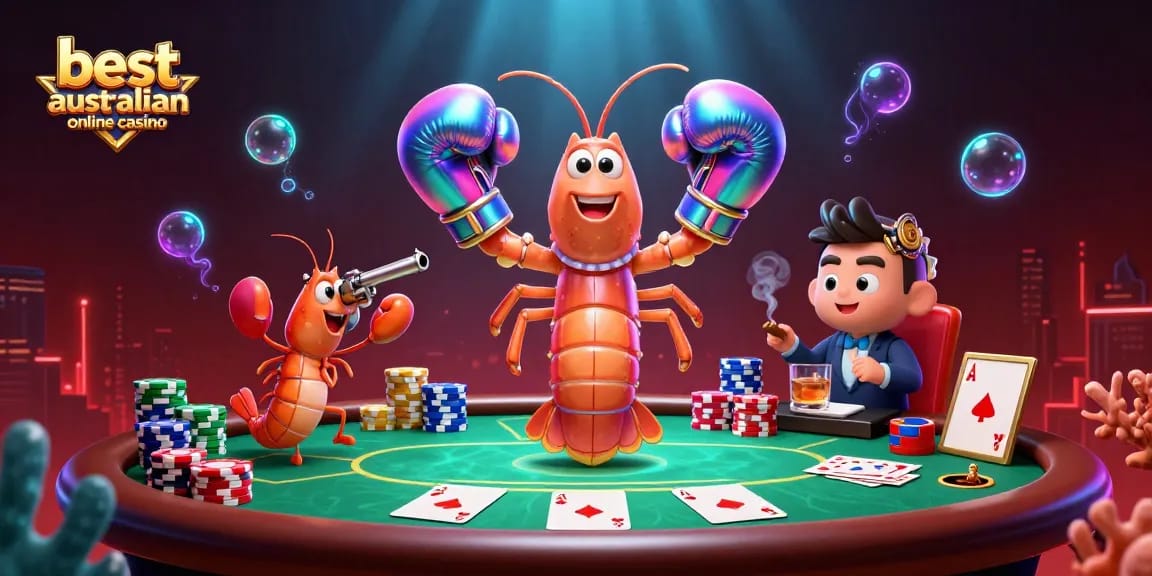 Experience the excitement of the best australian online casino with dynamic poker action and vibrant characters.