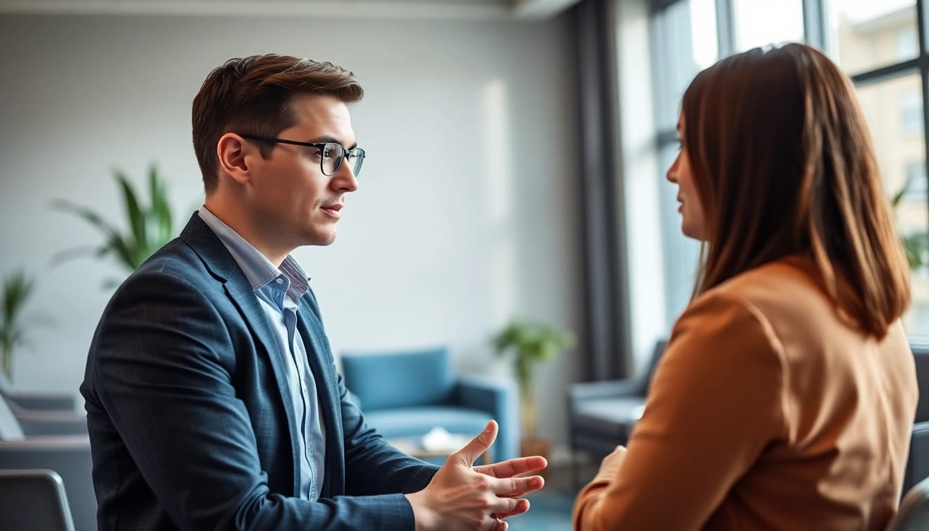 Headhunter Ingenieure berät erfolgreich in einem modernen Büro mit entspannter Atmosphäre.