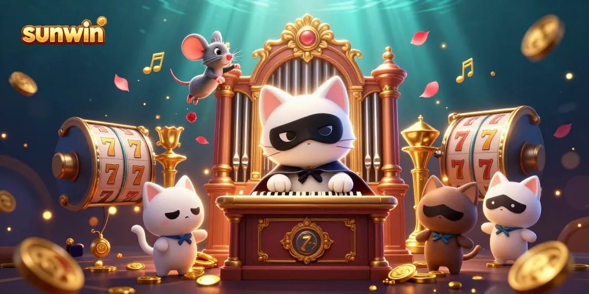 Experience the excitement of sunwin with a captivating 3D casino scene featuring enchanting characters and dynamic game elements.