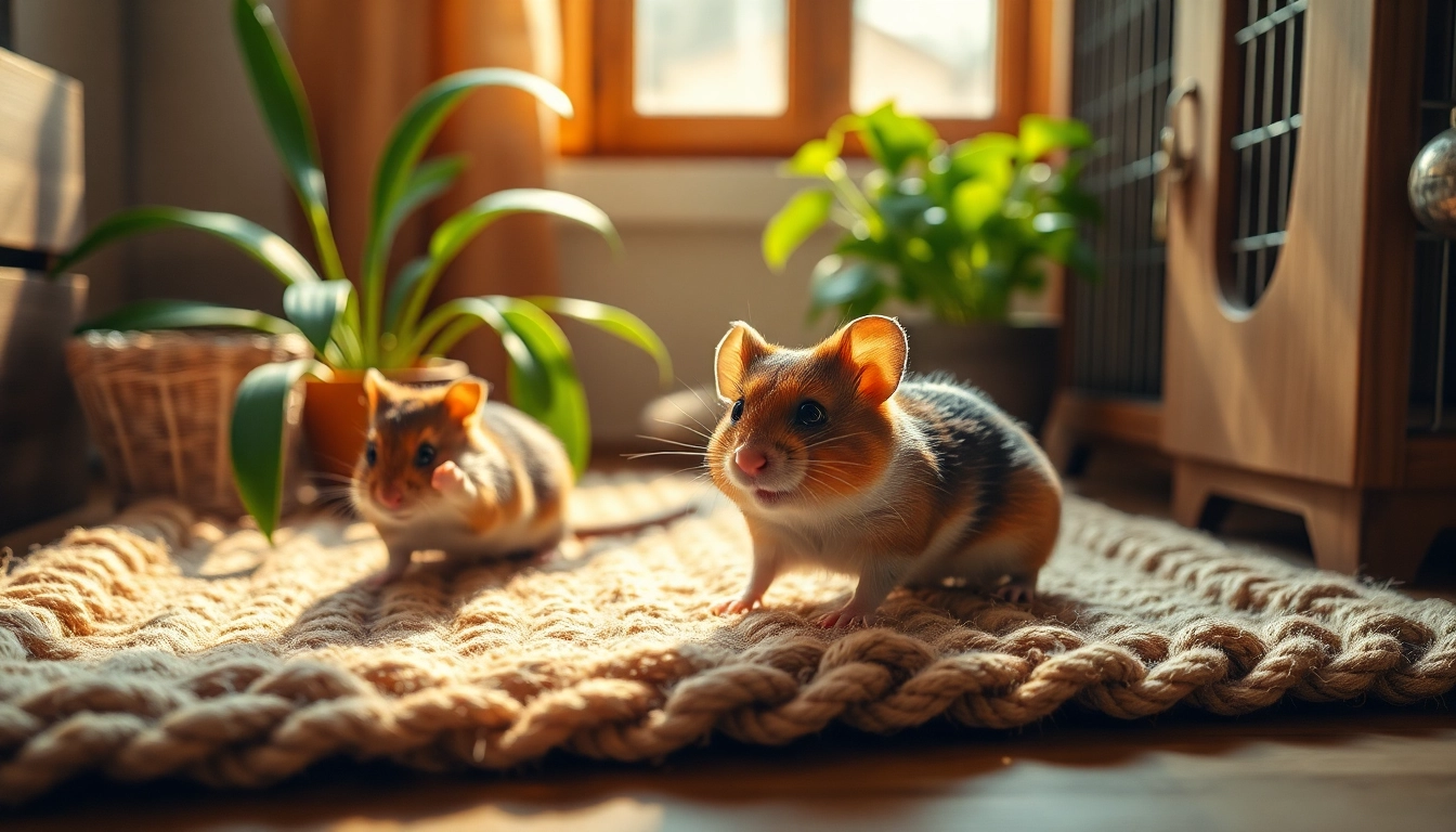 Nagermatte im Spielumfeld eines Hamsters mit natürlichem Licht und weichen Texturen.