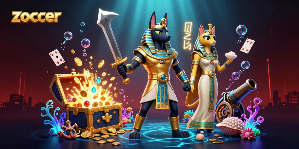 Zoccer bets escalate with ancient Egyptian warriors in a vibrant casino atmosphere.