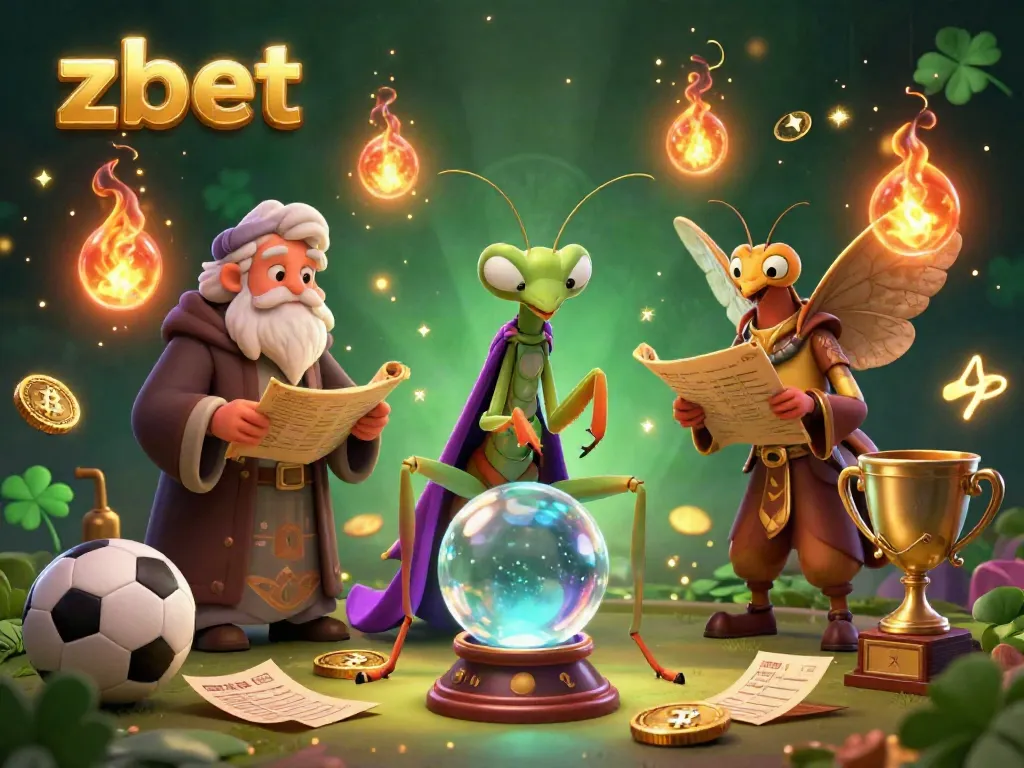 Engage in thrilling sports betting at zbet with mystical characters and vibrant crypto elements.