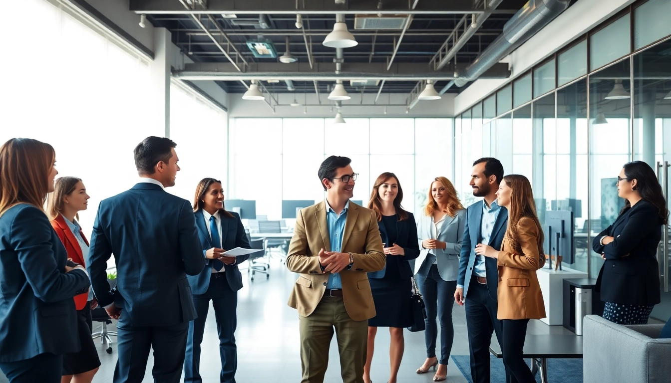 Headhunter Schweiz in modern office environment collaborating with clients.