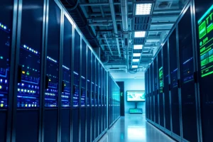 Optimieren Sie Ihre Serverinfrastruktur mit der Windows Server 2025 Standard Virtualisierungslizenz in einem modernen Rechenzentrum.