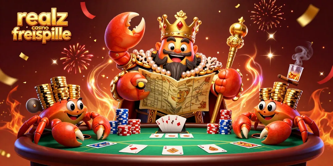 Erleben Sie spannende realz casino freispiele mit dem kaiserlichen Krabbencharakter in einer lebhaften Spielsituation.